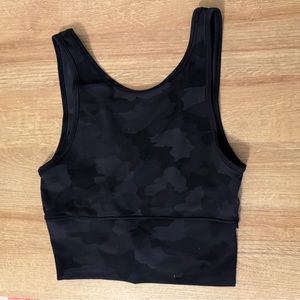 Lululemon Power Pivot Tank Top Black Camo Size 4